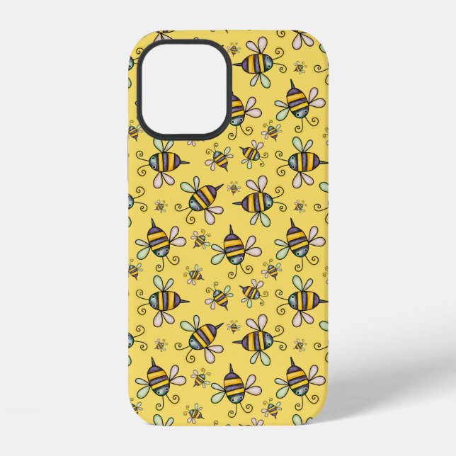 Bumble Bee Pattern iPhone Case (Back)