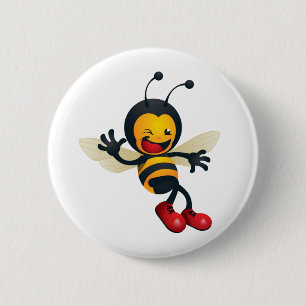 bumble_bee.png 6 cm round badge