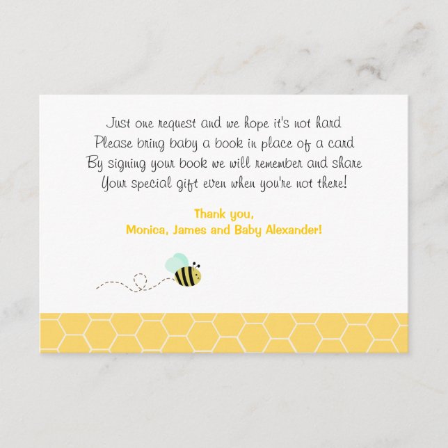 Bumble Bee RSVP Enclosure Cards (Front)