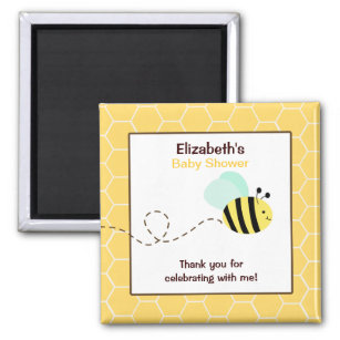 Bumble Bee Square Favour Magnet