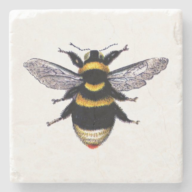 Bumble Bee Stone Coaster (Front)