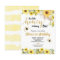 Bumble bee sunflowers birthday invitation girl