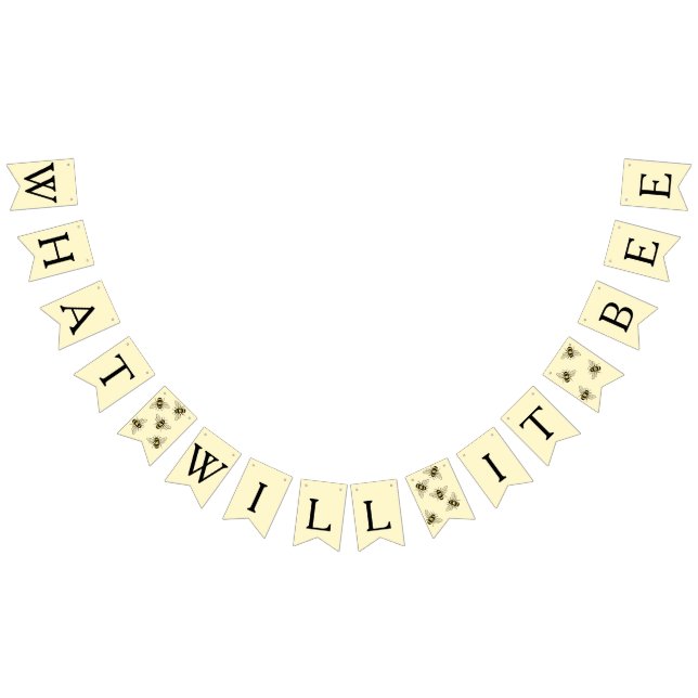 Bumble bee theme baby bee shower bunting  (All)