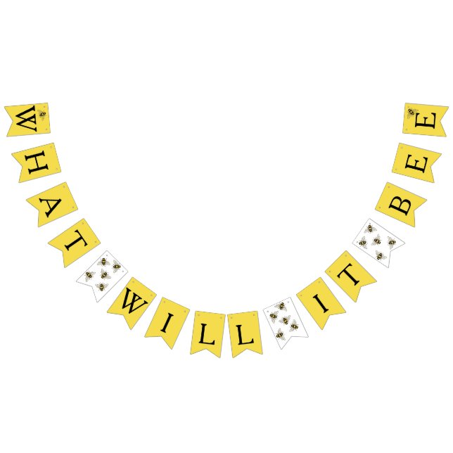Bumble bee theme baby bee shower bunting  (All)