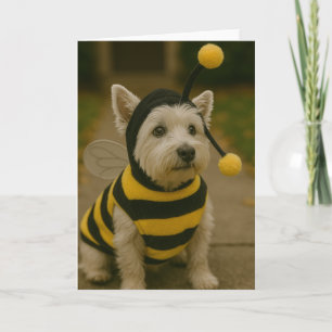 Bumble Bee Westie Halloween Card
