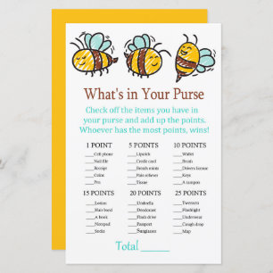 Bumble Bee What's in your purse game