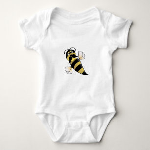 Bumble Bee with Moustache Baby Bodysuit
