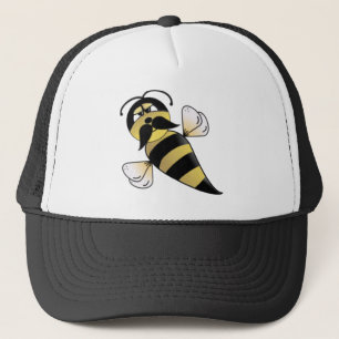 Bumble Bee with Moustache Trucker Hat