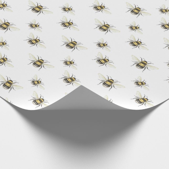 Bumble Bee Wrapping Paper Gift Wrap (Corner)