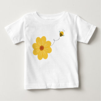 Bumble Bee Yellow Flower Baby T-Shirt