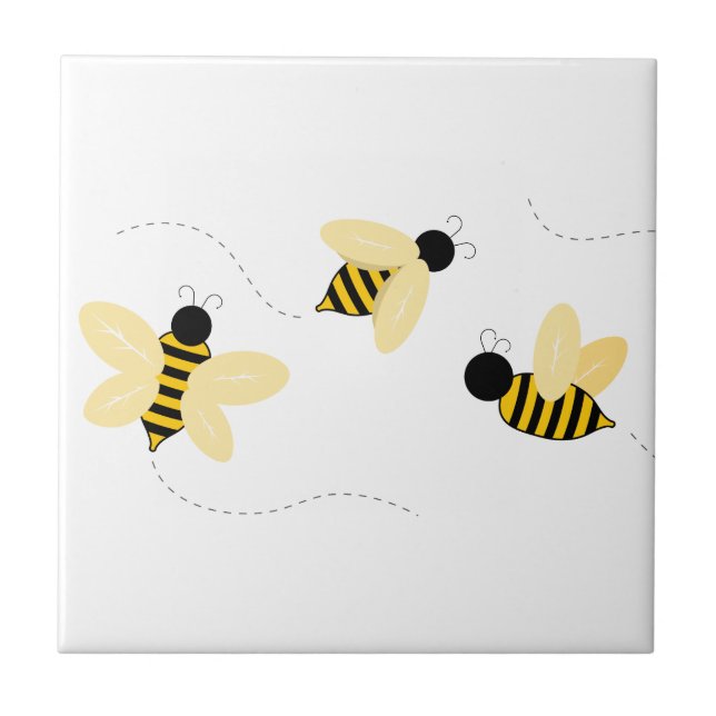 Bumble Bees Ceramic Tile (Front)