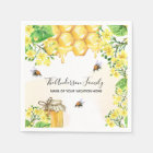 Bumble bees honey yellow florals family monogram