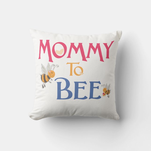 Bumble Bees Mummy to Be Cushion (Front)