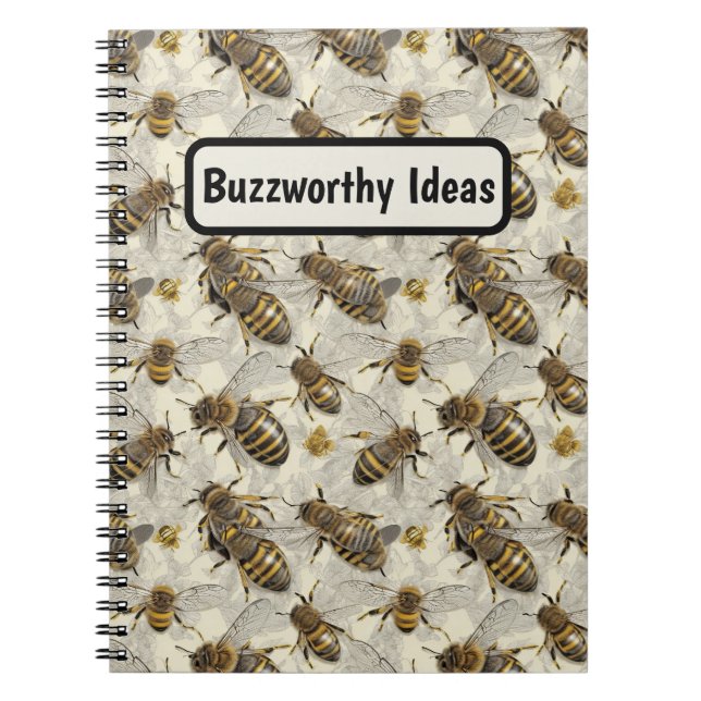Bumble Bees Personalised Notebook (Front)