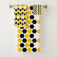 Bumble Black Yellow Geometric Hexagram Hex Pattern