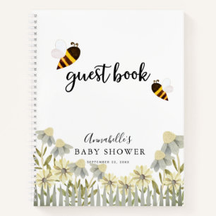 Bumble/Honey Bee Baby Shower White Guest Book
