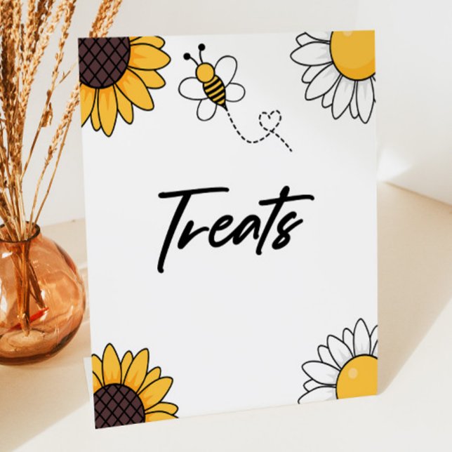 Bumble Honey Bee Sunflowers Treats Party Sign (Creator Uploaded)