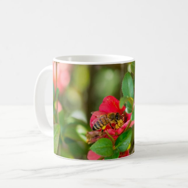 Bumblebee And Azalea Coffee Mug (Front Left)