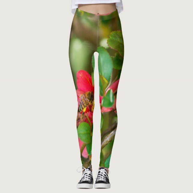 Bumblebee And Azalea Leggings (Front)