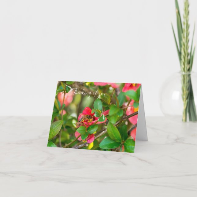 Bumblebee And Azalea Thinking Of You Card (Front)