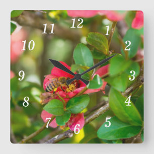 Bumblebee And Azalea Wall Clock