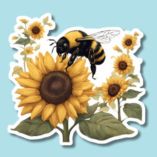 Bumblebee and Sunflowers Waterproof