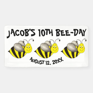Bumblebee Bee-Day Personalised Birthday Party Banner
