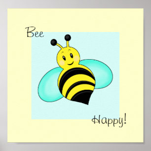 Bumblebee "Bee Happy" Print