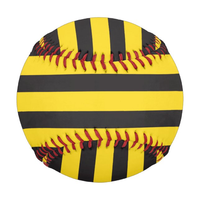 Bumblebee Black Yellow Horizontal Lines Bumble Bee Baseball (Front)