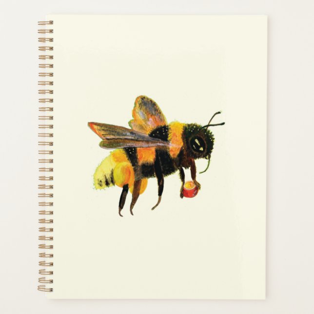 BumbleBee carrying pollen -  Bee lovers Planner (Front)