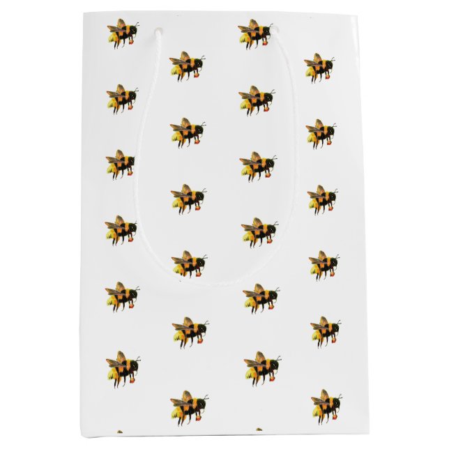 BumbleBee Carrying Pollen  Medium Gift Bag (Front)