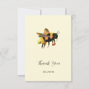 BumbleBee Carrying Pollen - Thank You Custom Name Card