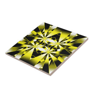 Bumblebee Colour Gradient Perspective Drawing Ceramic Tile