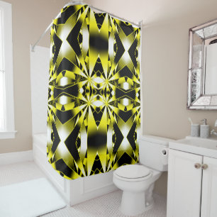 Bumblebee Colour Gradient Perspective Drawing Shower Curtain