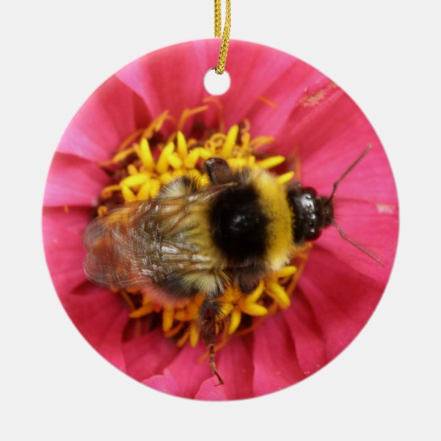 Bumblebee Custom Birthday Ceramic Ornament (Front)
