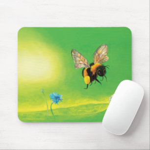 Bumblebee Flying over the Meadow   Mouse Pad