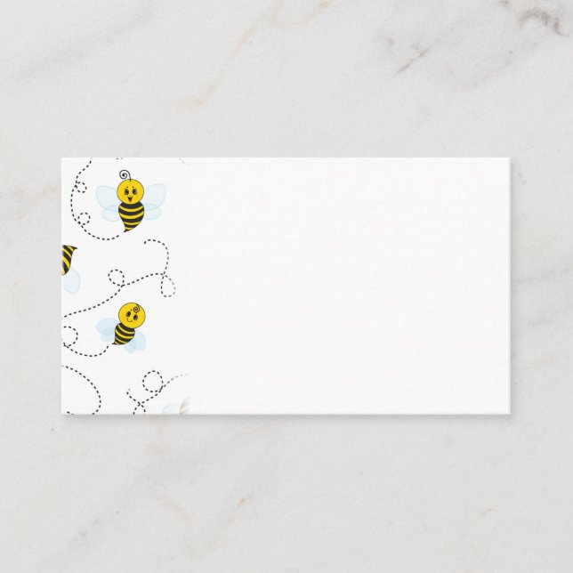 Bumblebee Flying Yellow Black Bumble Bee Business Card (Front)
