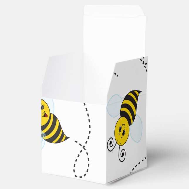 Bumblebee Flying Yellow Black Bumble Bee Favour Box (Opened)