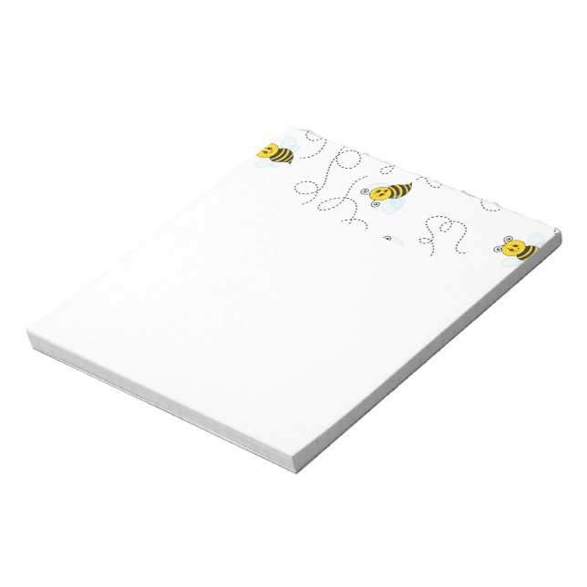 Bumblebee Flying Yellow Black Bumble Bee Notepad (Rotated)