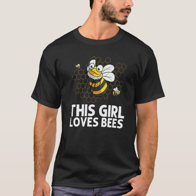 Bumblebee For Girls Kids Beekeeper Honey Bee T-Shirt (Front)