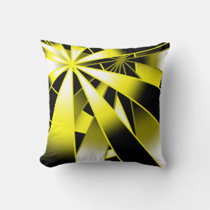 Bumblebee Gradient Colour Fill Perspective Drawing Cushion