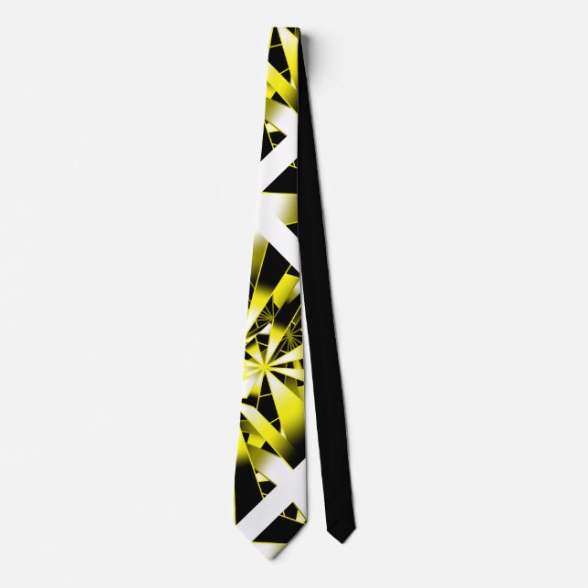 Bumblebee Gradient Colour Fill Perspective Drawing Tie (Front)