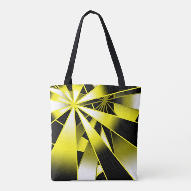 Bumblebee Gradient Colour Fill Perspective Drawing Tote Bag (Back)