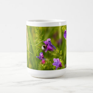 Bumblebee in Bloom - Nature and Insect Photography Coffee Mug