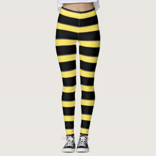 Bumblebee Inspired Black/Yellow Stripes Pattern Leggings