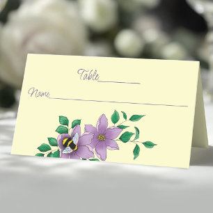 Bumblebee Lavender Flowers Flower Place Card