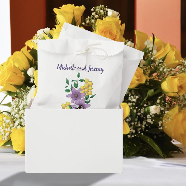 Bumblebee Lavender Flowers Yellow Favour Bag (Creator Uploaded)