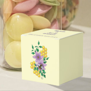 Bumblebee Lavender Flowers Yellow Favour Box