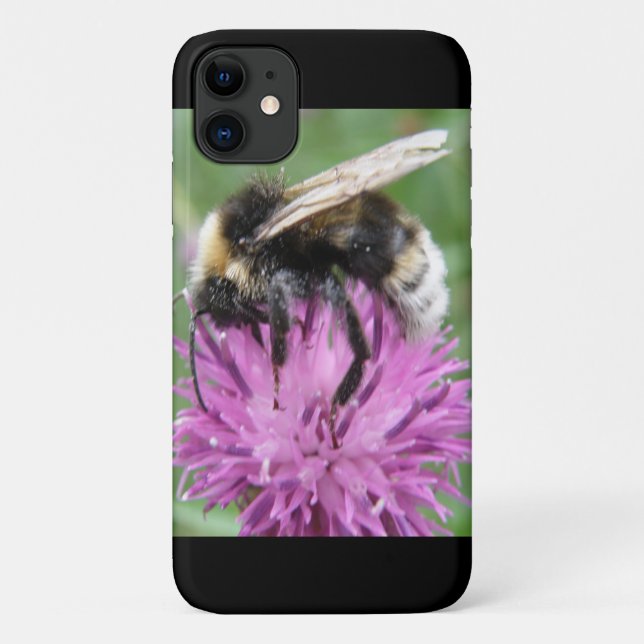 Bumblebee on a Thistle iPhone 3 Case (Back)