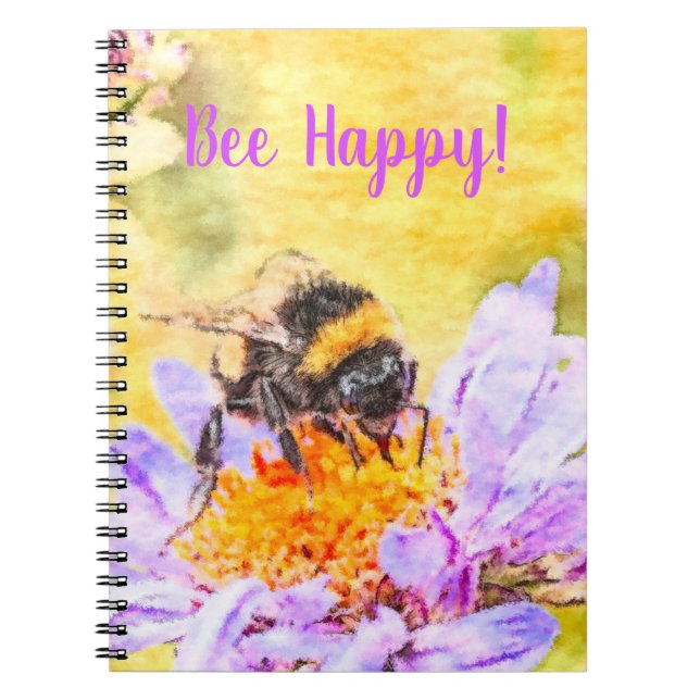 Bumblebee On Flower  Notebook (Front)